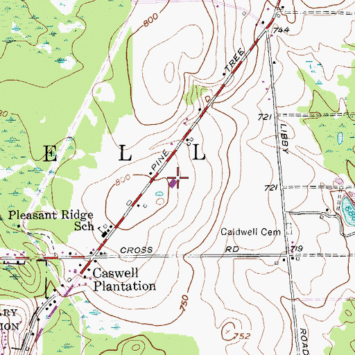 Topographic Map of Dawn F Barnes Elementary School, ME