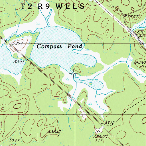 Topographic Map of Pockwockamus Stream, ME