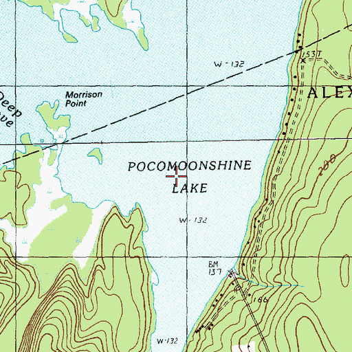 Topographic Map of Pocomoonshine Lake, ME