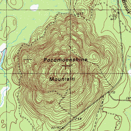 Topographic Map of Pocomoonshine Mountain, ME