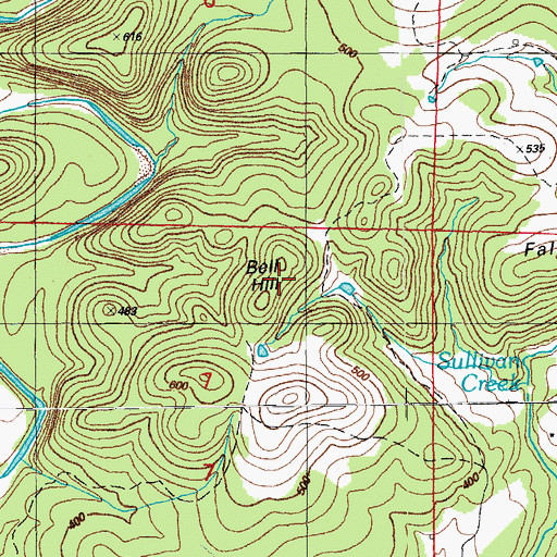 Topographic Map of Bell Hill, AR