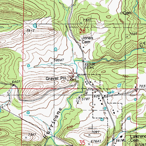 Topographic Map of Belview, AR