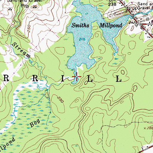 Topographic Map of Poland Stream, ME