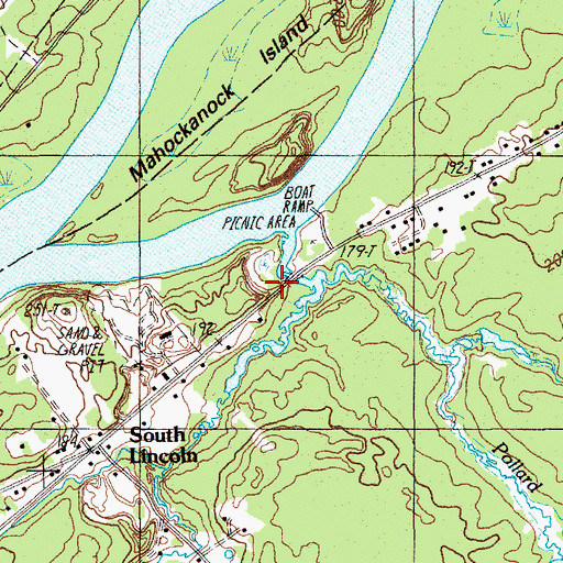 Topographic Map of Pollack Brook, ME