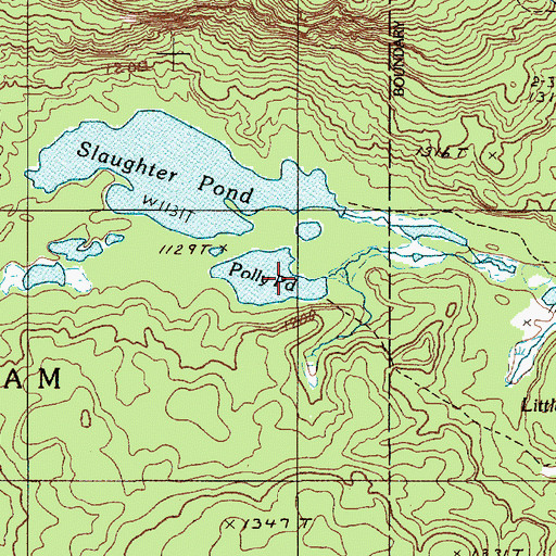 Topographic Map of Polly Pond, ME