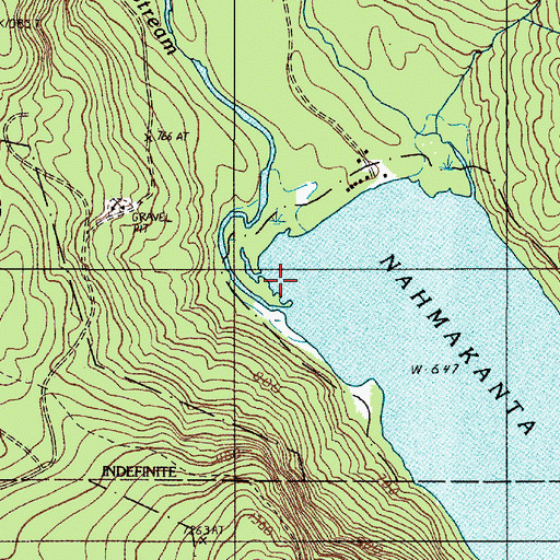 Topographic Map of Pollywog Stream, ME