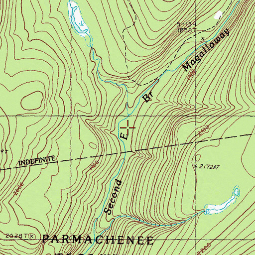 Topographic Map of Pond Brook, ME