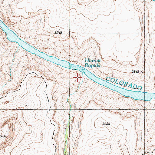 Topographic Map of Hermit Creek, AZ