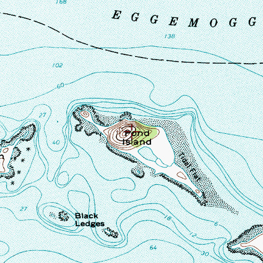 Topographic Map of Pond Island, ME