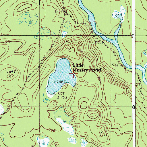 Topographic Map of Pond Pitch, ME