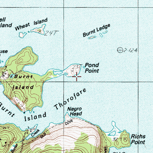 Topographic Map of Pond Point, ME