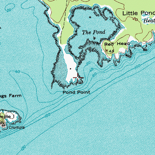 Topographic Map of Pond Point, ME