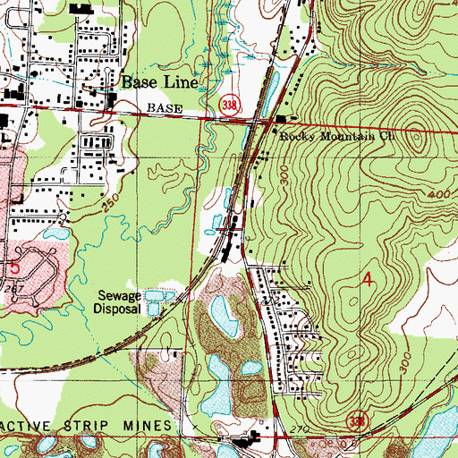 Topographic Map of Berger, AR