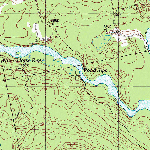 Topographic Map of Pond Rips, ME
