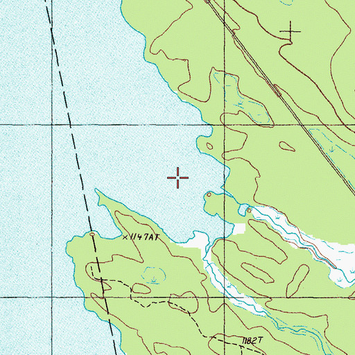 Topographic Map of Pond Stream, ME