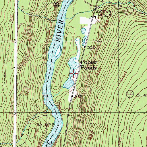Topographic Map of Pooler Ponds, ME