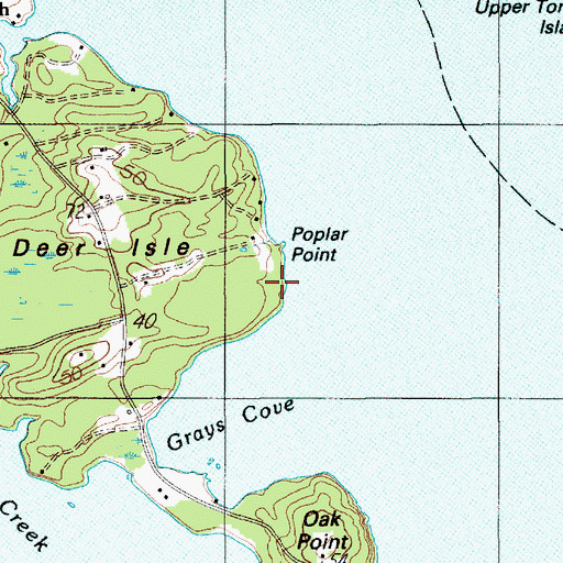 Topographic Map of Poplar Point, ME