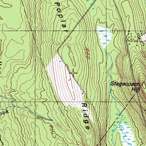 Topographic Map of Poplar Ridge, ME
