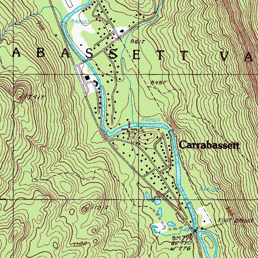 Topographic Map of Poplar Stream, ME