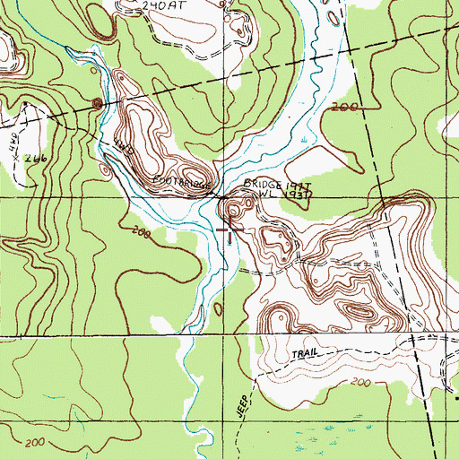 Topographic Map of Pork Brook, ME