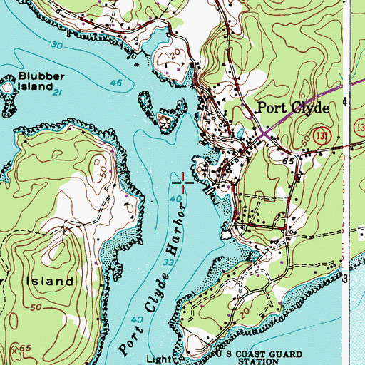 Topographic Map of Port Clyde Harbor, ME
