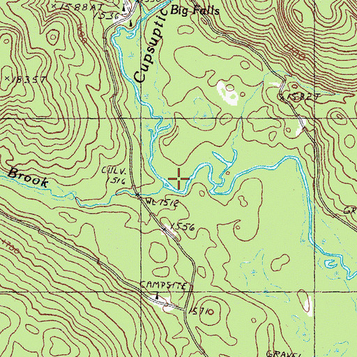 Topographic Map of Portage Brook, ME