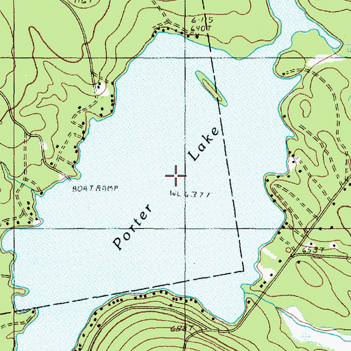 Topographic Map of Porter Lake, ME