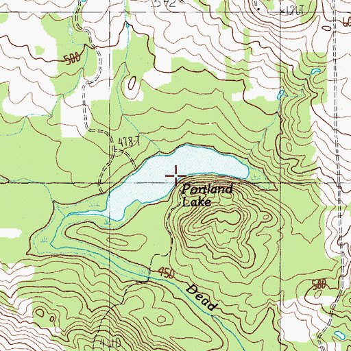 Topographic Map of Portland Lake, ME