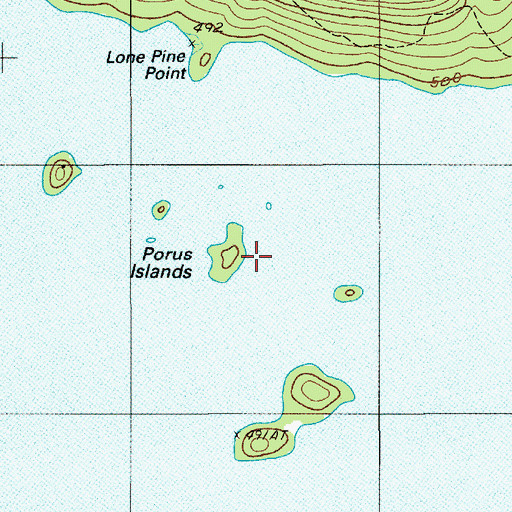 Topographic Map of Porus Islands, ME