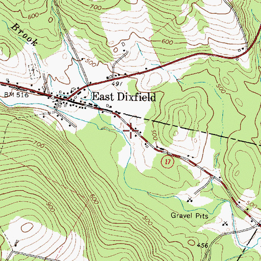 Topographic Map of Potash Brook, ME