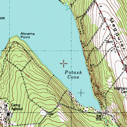 Topographic Map of Potash Cove, ME