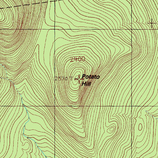 Topographic Map of Potato Hill, ME