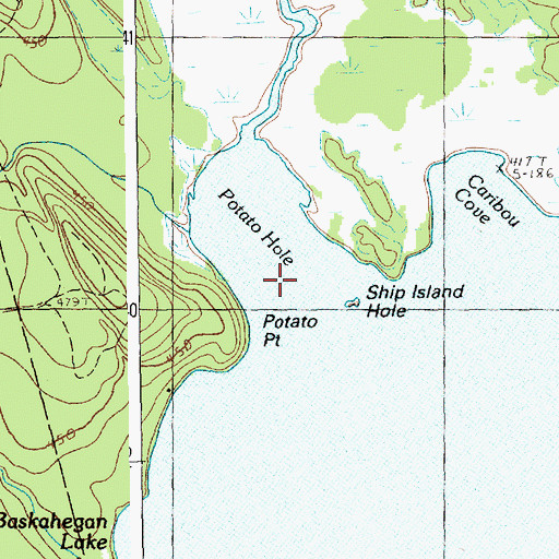 Topographic Map of Potato Hole, ME