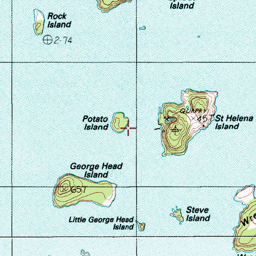 Topographic Map of Potato Island, ME