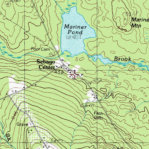 Topographic Map of Potter Academy, ME