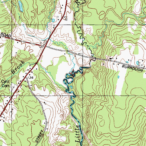 Topographic Map of Potter Brook, ME