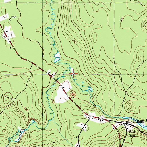 Topographic Map of Potter Brook, ME