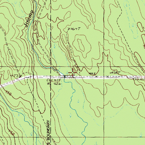 Topographic Map of Potters Trail, ME