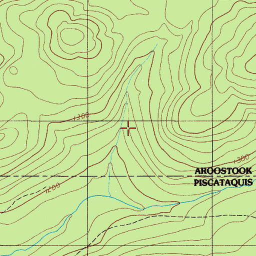 Topographic Map of Poulins Camp, ME