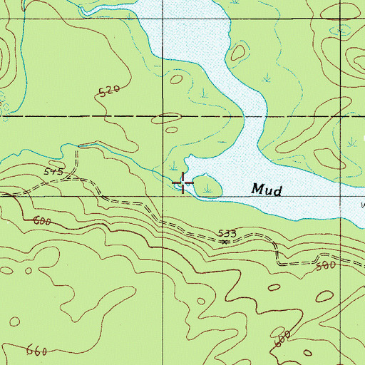 Topographic Map of Pratt Brook, ME