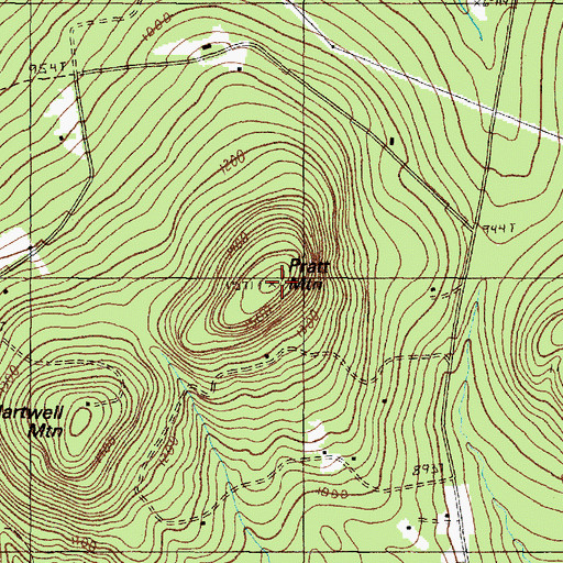 Topographic Map of Pratt Mountain, ME