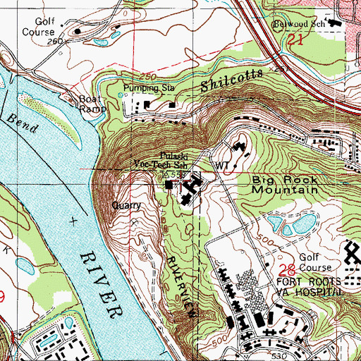 Topographic Map of Big Rock Mountain, AR
