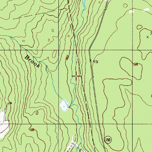 Topographic Map of Prescott Brook, ME