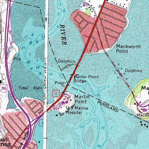 Topographic Map of Presumpscot River, ME