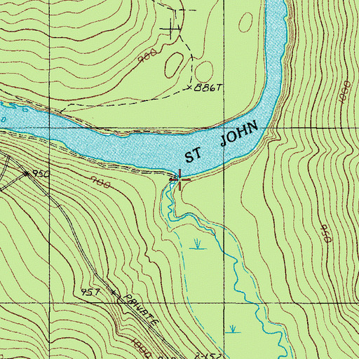 Topographic Map of Priestly Brook, ME
