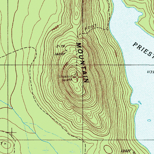 Topographic Map of Priestly Mountain, ME