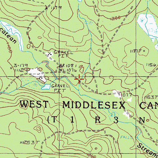 Topographic Map of Public Lot Brook, ME