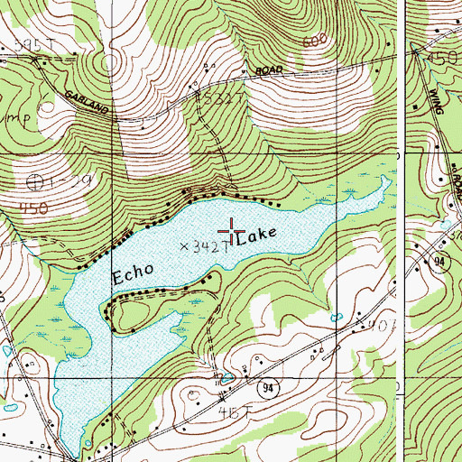 Topographic Map of Echo Lake, ME
