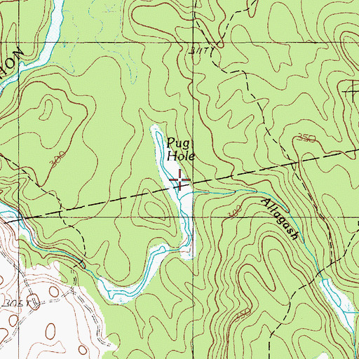 Topographic Map of Pug Hole, ME