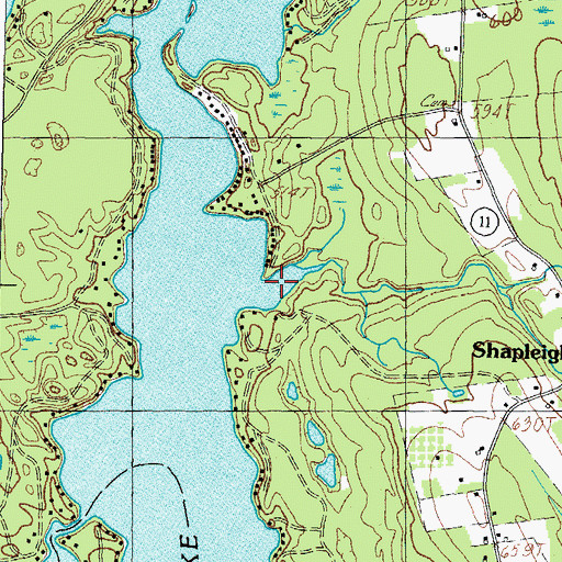 Topographic Map of Pump Box Brook, ME